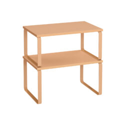 Rinkinys iš 2 virtuvės lentynų, oranžinės spalvos