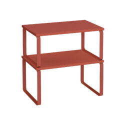 Rinkinys iš 2 virtuvės lentynų, raudonos spalvos