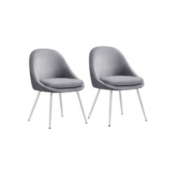 Baro kėdžių komplektas 61x56x81,5cm., pilkos/baltos spalvos