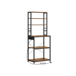 Virtuvės lentyna 40x60x167cm., juodos/rudos spalvos