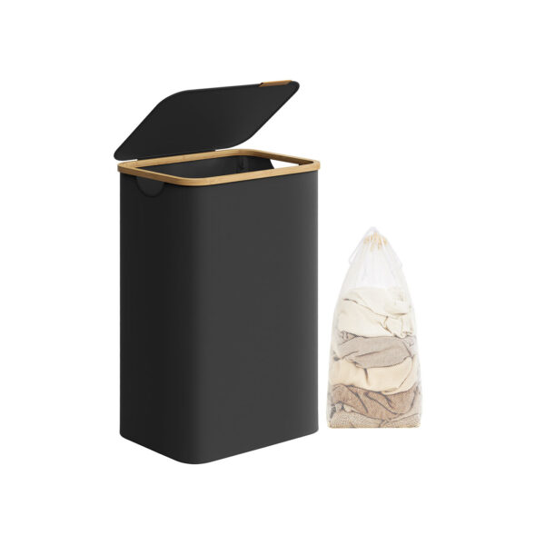 Skalbinių krepšys 32x42x70,5cm., juodos spalvos