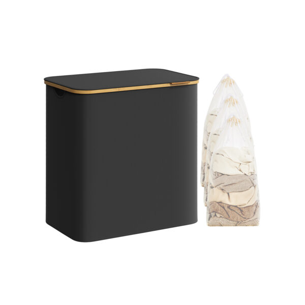 Skalbinių krepšys 38,5x60x70,5cm., juodos spalvos