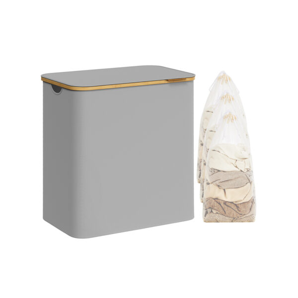 Skalbinių krepšys 38,5x60x70,5cm., pilkos spalvos