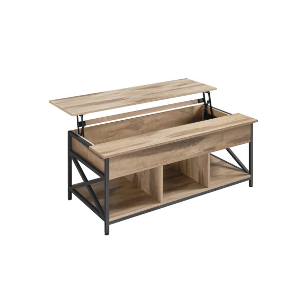 Kavos staliukas 60x120x62cm., šviesiai rudos/juodos spalvos