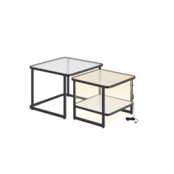 Kavos staliukų komplektas, juodos spalvos