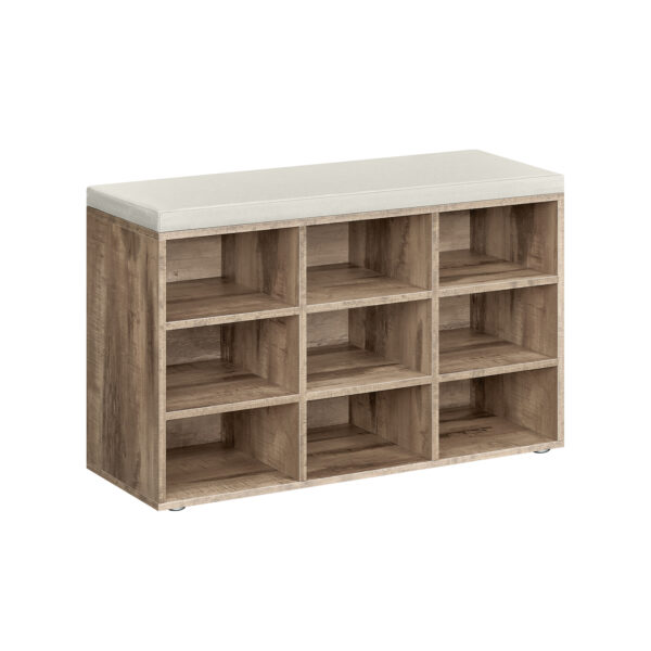 Prieškambario suoliukas 30,3x78,5x48cm., šviesiai rudos/kreminės spalvos