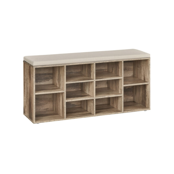 Prieškambario suoliukas 30x104x48cm., šviesiai rudos/kreminės spalvos