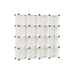 Rinkinys iš 12 batų dėžių 30x30x30cm., kreminės spalvos 