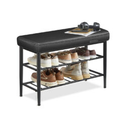 Prieškambario suoliukas 30x80x50cm., juodos spalvos