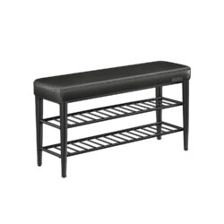 Prieškambario suoliukas 30x100x50cm., juodos spalvos