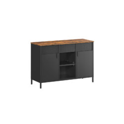 Komoda 40x110x76cm., rudos/juodos spalvos