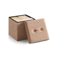 Prieškambario suoliukas 38x38x38cm., kreminės/juodos spalvos