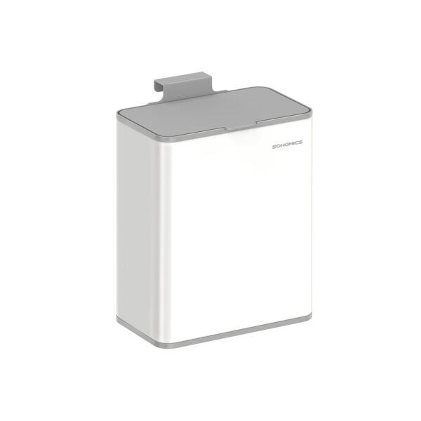 Šiukšliadėžė 25,8x15,2x32cm., baltos/pilkos spalvos