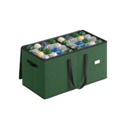 Kalėdinių žaisliukų saugojimo dėžė 66x34x34cm., žalios spalvos