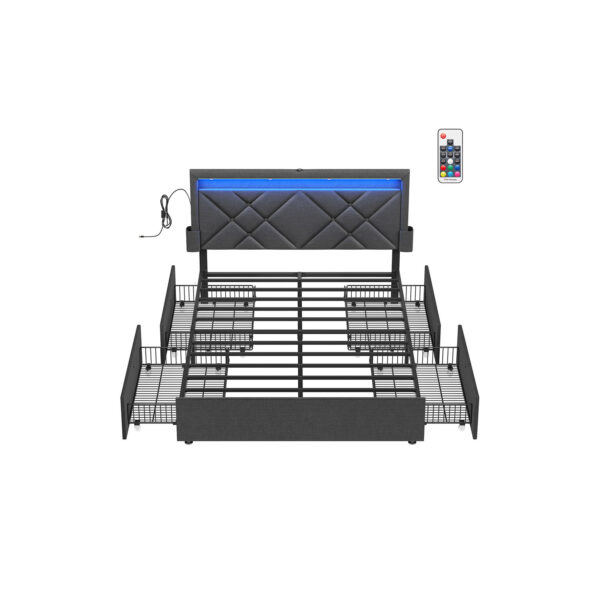 Lovos rėmas 200x140x100,6cm., juodos spalvos