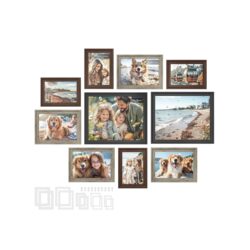 Rinkinys iš 10 nuotraukų rėmelių, įvairėspalvės spalvos