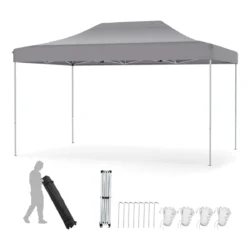 Pavėsinė 445x300x333cm., pilkos spalvos