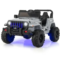 Vaikiškas elektrinis automobilis 114x78x67cm., pilkos/juodos spalvos