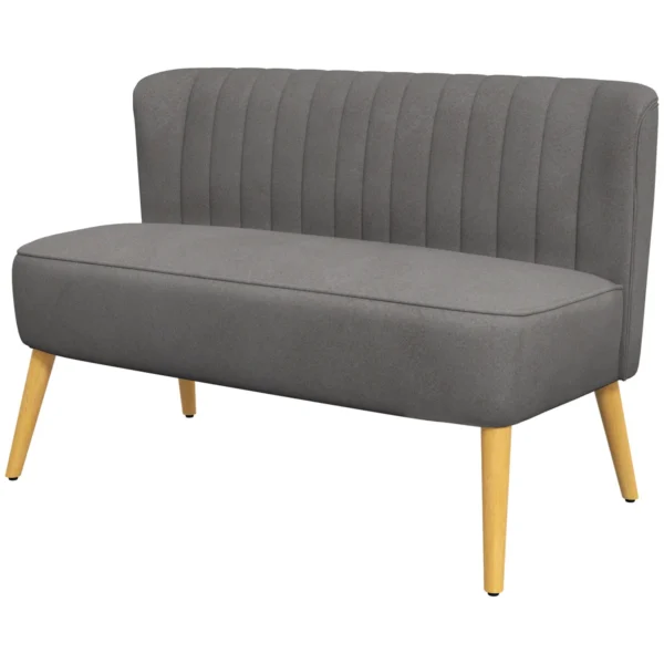 Sofa Homcom 117x56,5x77cm., tamsiai pilkos/šviesiai rudos spalvos 