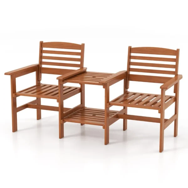 Lauko suolas 159,5x61,5x88cm., rudos spalvos