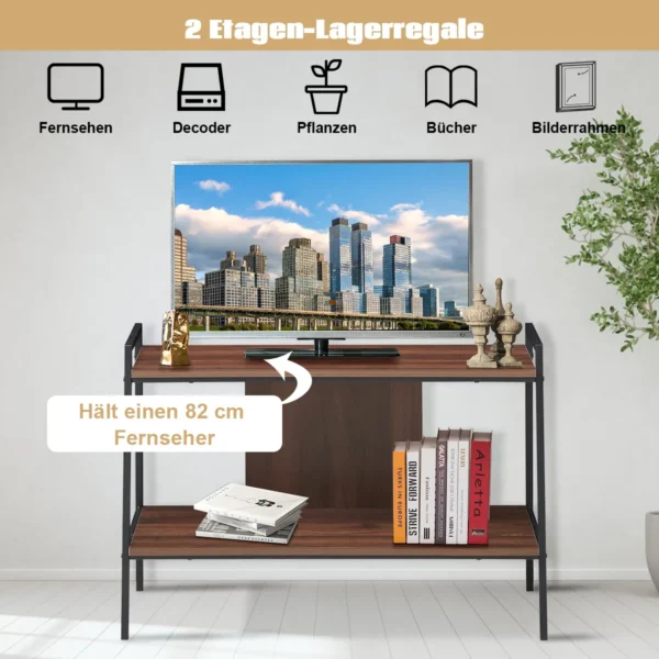 TV staliukas 89x43x60cm., rudos/juodos spalvos