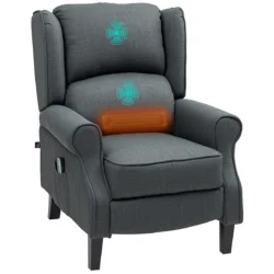 Masažinis fotelis Homcom 78x83x101cm., tamsiai pilkos/juodos spalvos 
