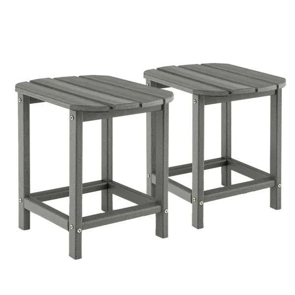 Rinkinys iš 2 šoninių staliukų 48x37x46cm., pilkos spalvos