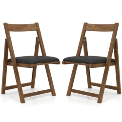 Rinkinys iš 2 valgomojo kėdžių 57x49x87cm., rudos/juodos spalvos