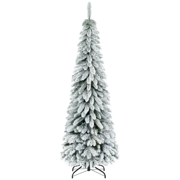Kalėdinė eglutė Homcom 74cmx74cmx180cm., baltos,žalios spalvos