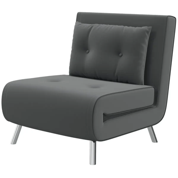 Fotelis-lova Homcom 77x88x83cm., tamsiai pilkos spalvos