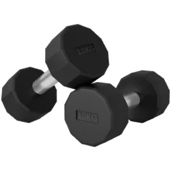 Rinkinys iš 2 hantelių Sportnow 26x13x13cm., juodos/sidabrinės spalvos