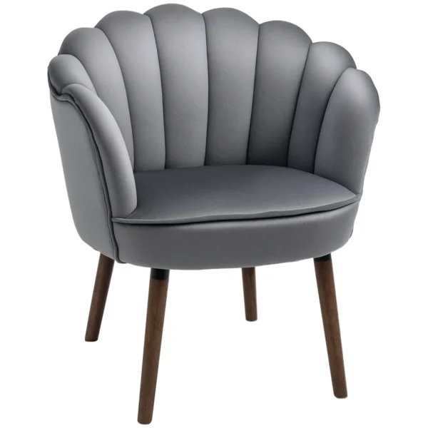 Fotelis Homcom 66x66x78,5cm., pilkos/rudos spalvos