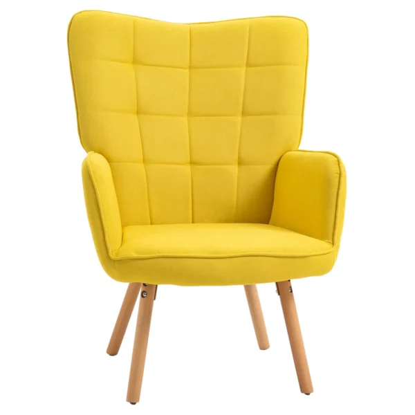 Fotelis Homcom 71x76x101cm., geltonos/šviesiai rudos spalvos