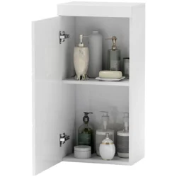 Pakabinama vonios spintelė Homcom 37,2x24,5x76,8cm., baltos spalvos 