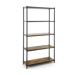 Pastatoma lentyna 80x29x154cm., rudos/juodos spalvos