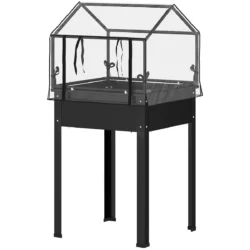 Pakelta lysvė Outsunny 60x60x120cm., juodos spalvos