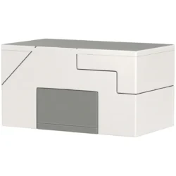 Minkštos statybinės kaladėlės Homcom 147x49x47cm., šviesiai pilkos/pilkos spalvos