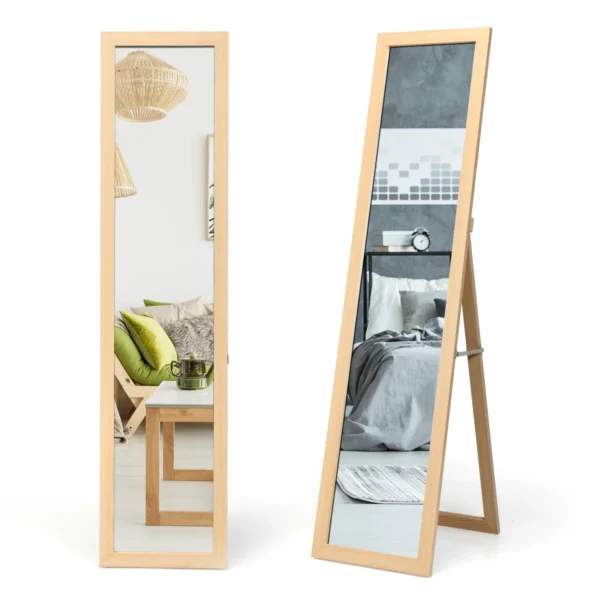 Pastatomas veidrodis 37x50x155cm., šviesiai rudos spalvos