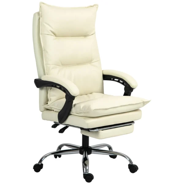 60bd13198f11a034b.webp Biuro kėdė 66x72x124cm., kreminės/juodos spalvos