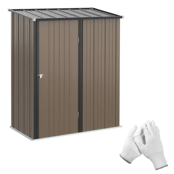 Sodo sandėliukas Outsunny 162x95x196cm., rudos/juodos spalvos