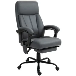 Biuro masažinė kėdė 65x74x119cm., tamsiai pilkos/sidabrinės spalvos