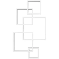 Pakabinama lentyna Homcom 49,5x10,2x86cm., baltos spalvos