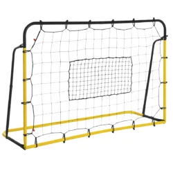 Futbolo vartai Homcom 184x63x123cm., juodos/geltonos spalvos