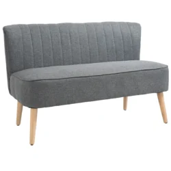 Sofa Homcom 117x56,5x77cm., pilkos/šviesiai rudos spalvos 