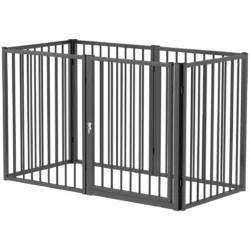 Šunų aptvaras PawHut 120x60x76cm., juodos spalvos