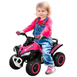 Vaikiškas keturatis Homcom 67,5x38x44cm., juodos/rožinės spalvos