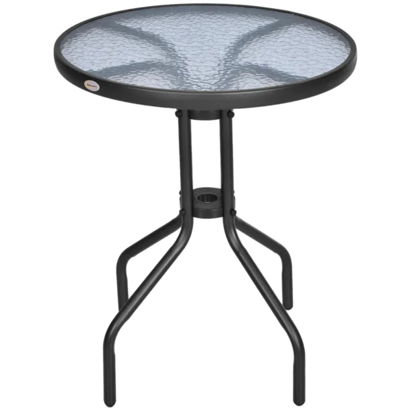 Lauko staliukas Outsunny 60x60x70cm., juodos spalvos