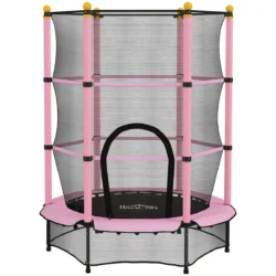 Batutas Homcom 140x140x190cm., rožinės/juodos spalvos