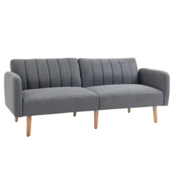 Sofa-lova Homcom 173x75x73cm., tamsiai pilkos/šviesiai rudos spalvos