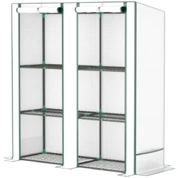 Šiltnamis Outsunny 144x48x152cm., baltos spalvos